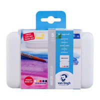 Van -Gogh- Aquarellfarbkasten- Primärfarben-Mischset-5 -Halbschalen + 7- Leerräume-Verpackung-cover-von-vorn
