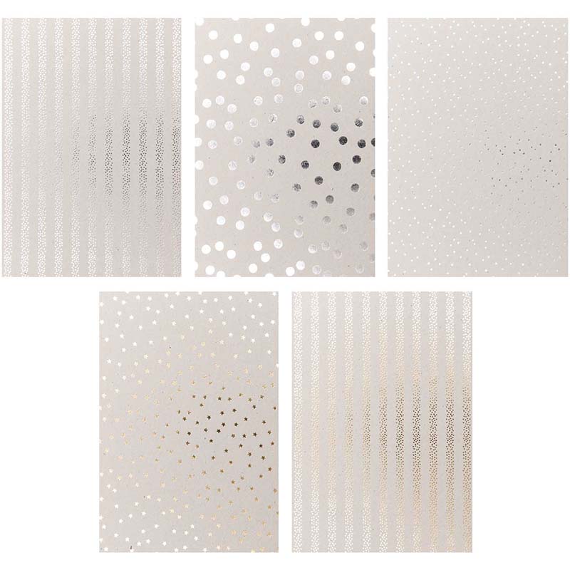 Paper-Poetry-Graukarton-Block-Hot-Foil-20-Blatt-250grm-Format-A4-Block-Muster-2