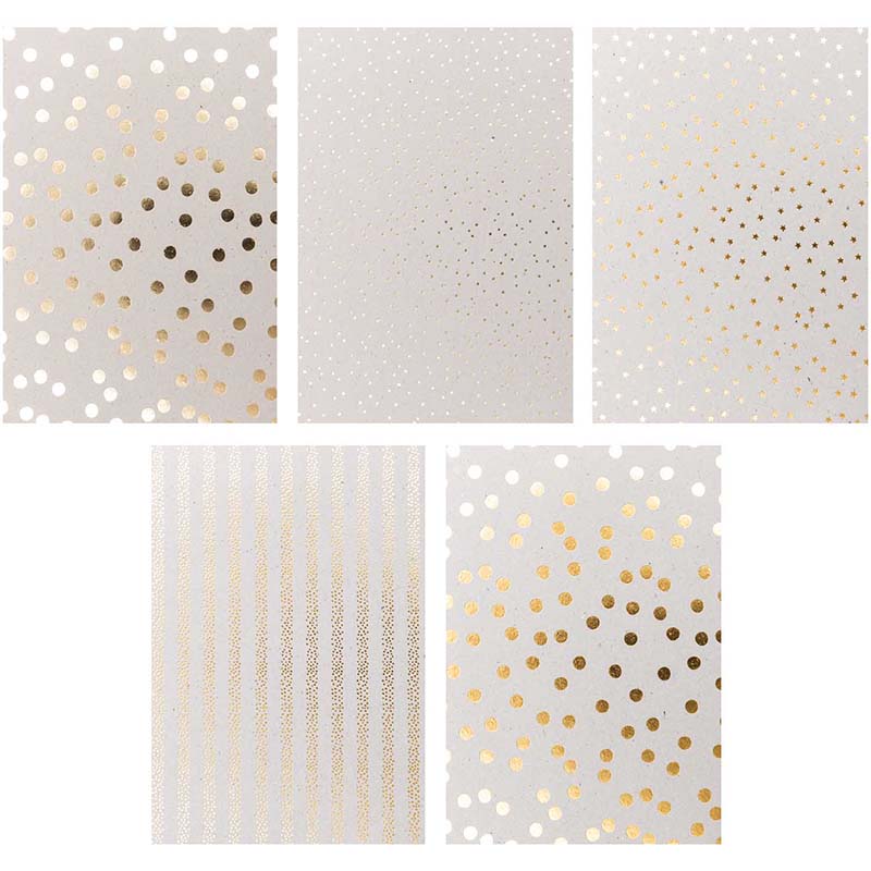 Paper-Poetry-Graukarton-Block-Hot-Foil-20-Blatt-250grm-Format-A4-Block-Muster-3