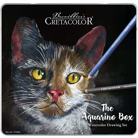 cretacolor / Aquarino Box / 24er Set / aquarellierbare Künstlerstifte / Aquarellstifte