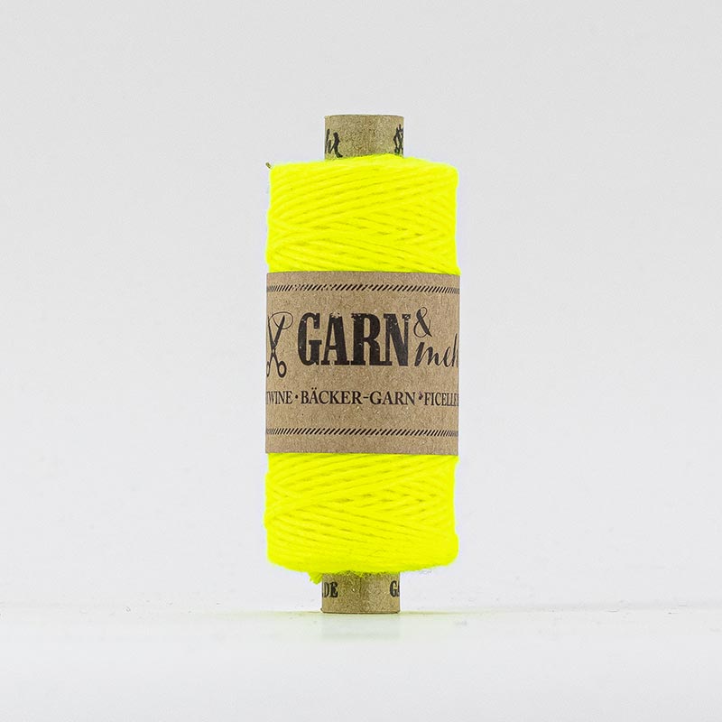 Bäcker Garn / Neongelb / einfarbig