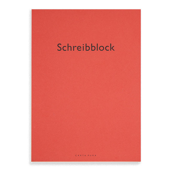 Schreibblock / A4 / 100grm² / Oberfläche vellin / Carta Pura / rot
