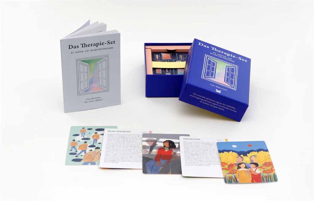 Laurence-King-Verlag-Das-Therapie-Set-Produktansich-box-verpackung-oben-geöffnet+karteninhalt+anleitung