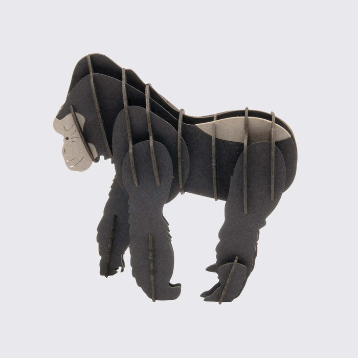 Fridolin_3d_Papiermodell_Gorilla_Spetialkarton-gelasert-aufgebaut-Produktansicht-2