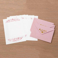 Briefset / Midori/ Letterpress / Letter Set Foil-Stamped Envelopes / Flowers