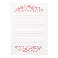 Briefset / Midori/ Letterpress / Letter Set Foil-Stamped Envelopes / Flowers