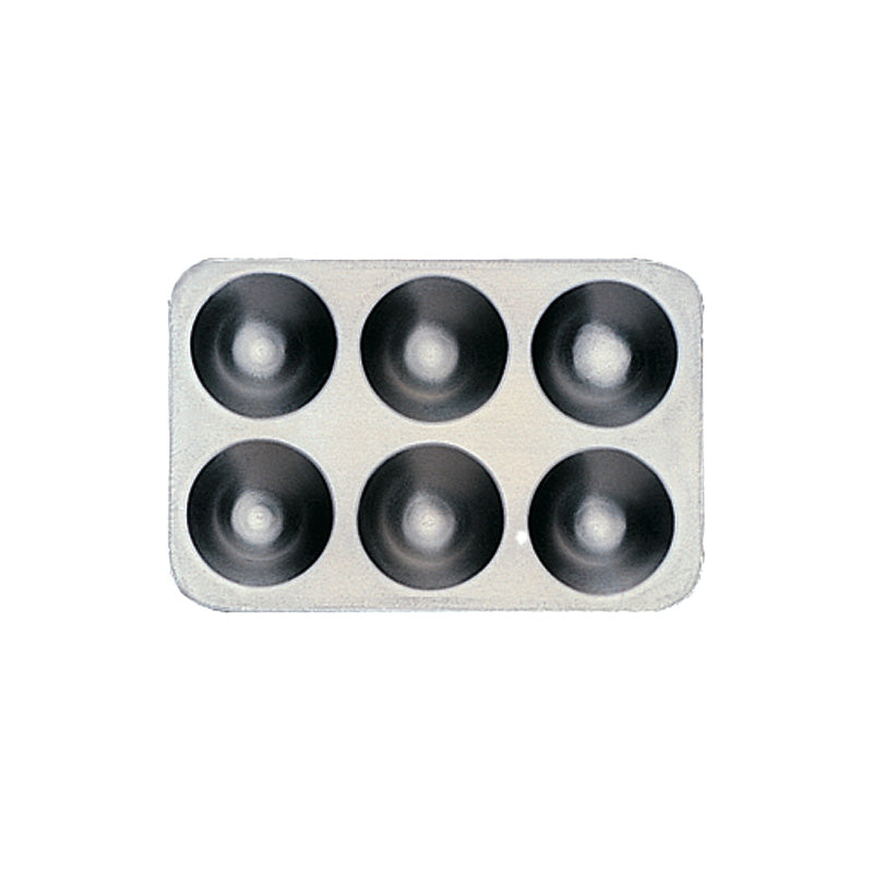AMI- Aluminiumpalette-Größe- 8,0x13,0cm- 6 Näpfe-Draufsicht-Produkt