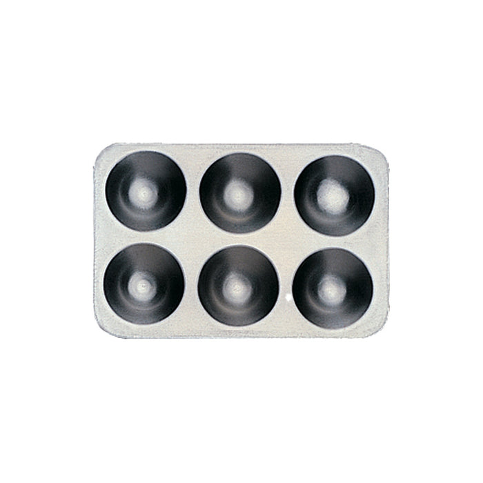AMI- Aluminiumpalette-Größe- 8,0x13,0cm- 6 Näpfe-Draufsicht-Produkt