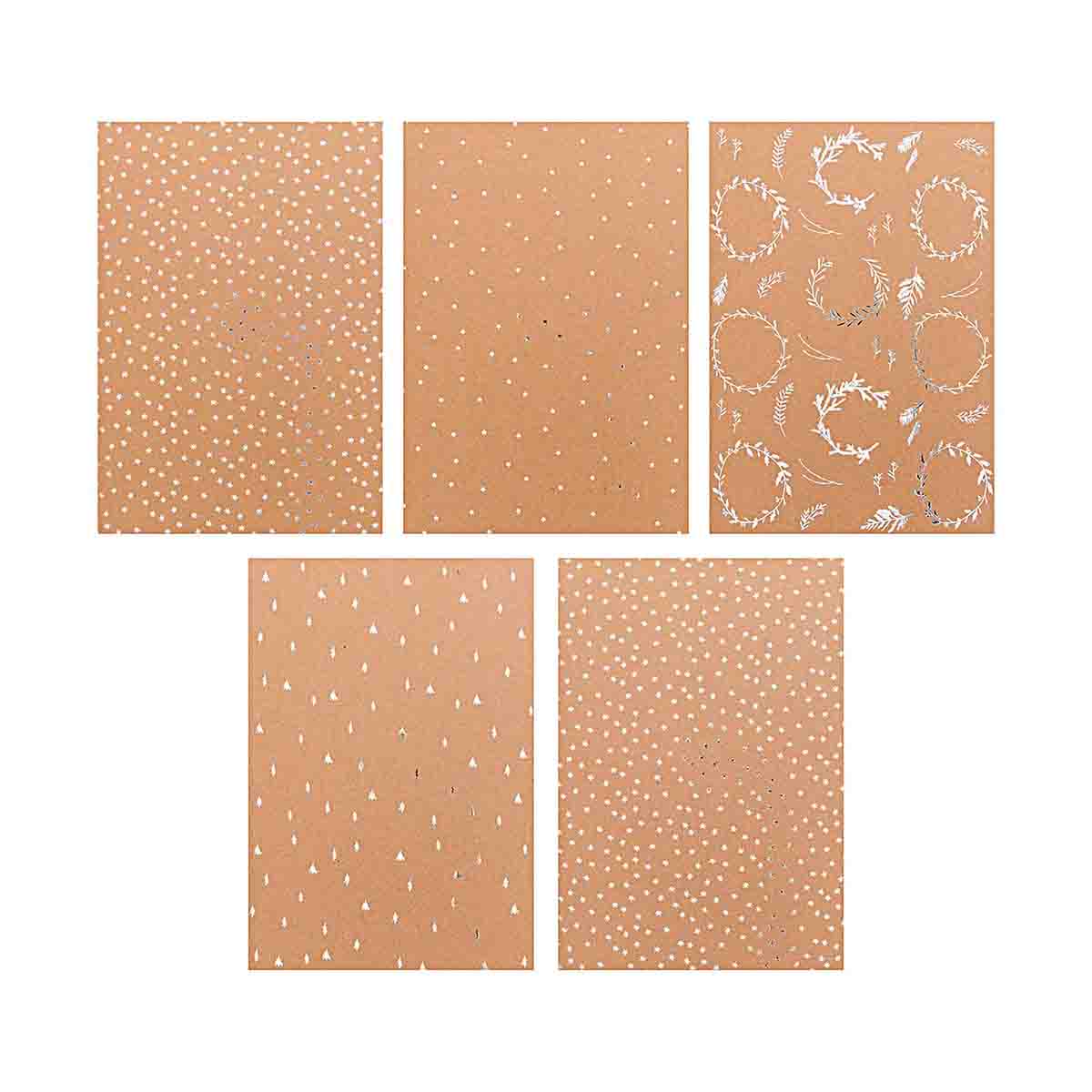 Paper-Poetry-Kraftpapier-Block-X-Mas-270gm_-20-Blatt-Hot-Foil_Block_Muster_2