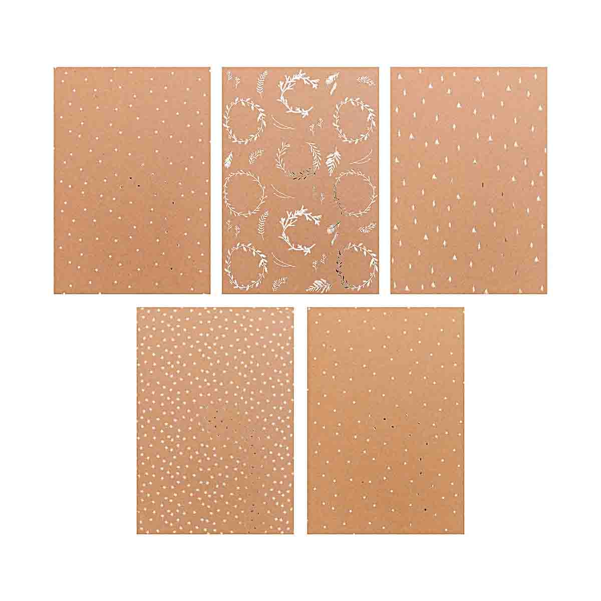 Paper-Poetry-Kraftpapier-Block-X-Mas-270gm_-20-Blatt-Hot-Foil_Block_Muster_3