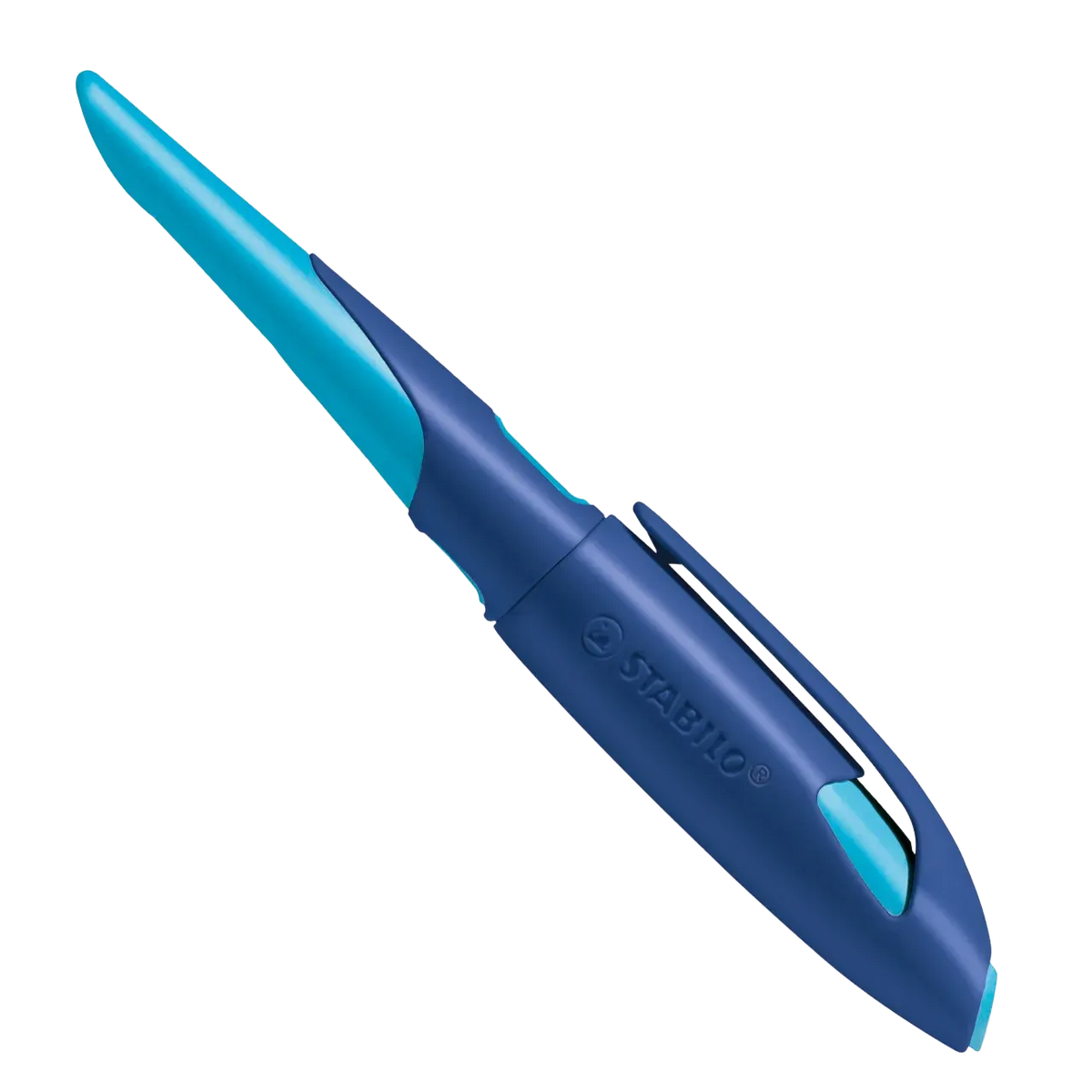 Schulfüller / EASYbirdy für Linkshänderinnen /  mitternachtsblau/azur / Anfängerfeder (A)