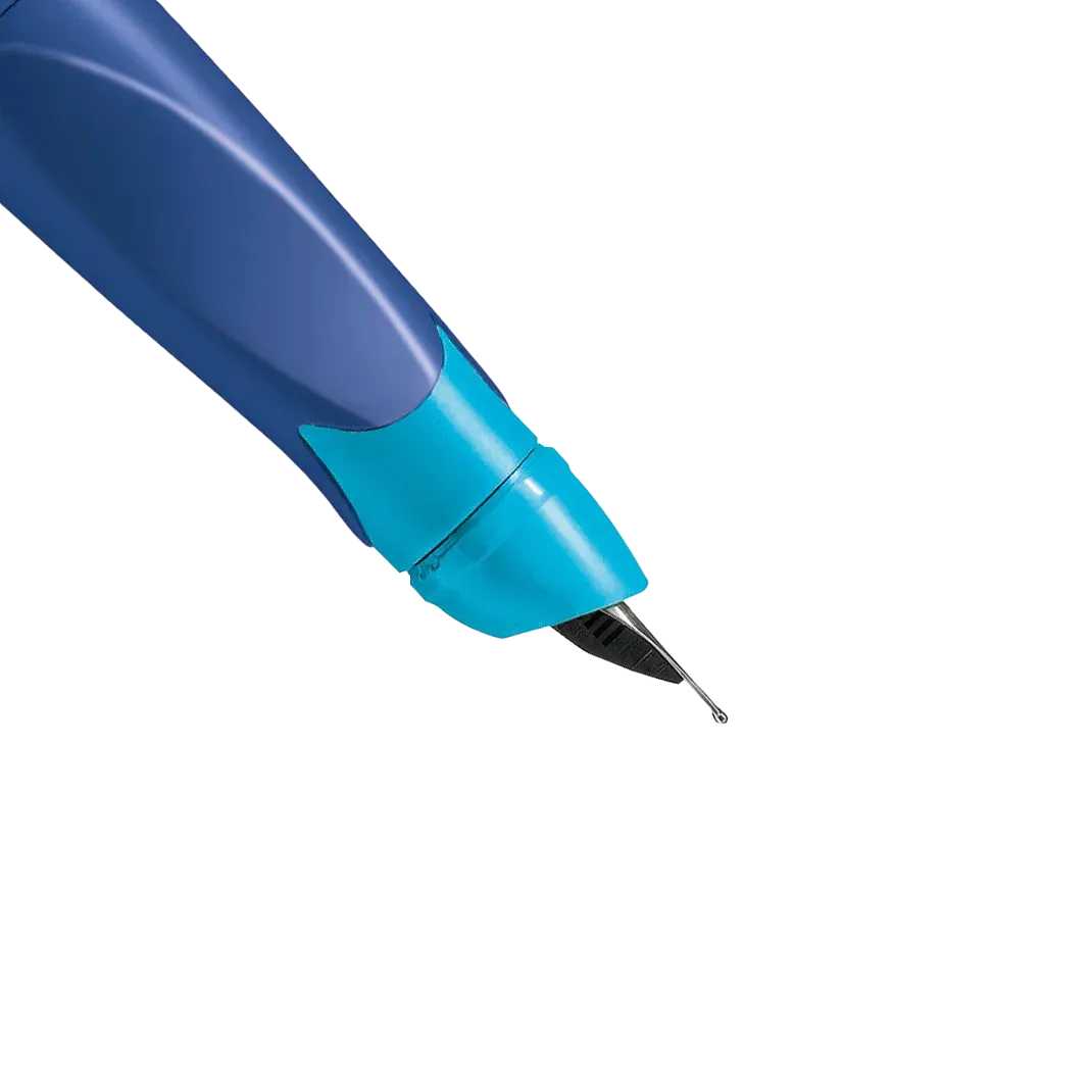 Schulfüller / EASYbirdy für Linkshänderinnen /  mitternachtsblau/azur / Anfängerfeder (A)