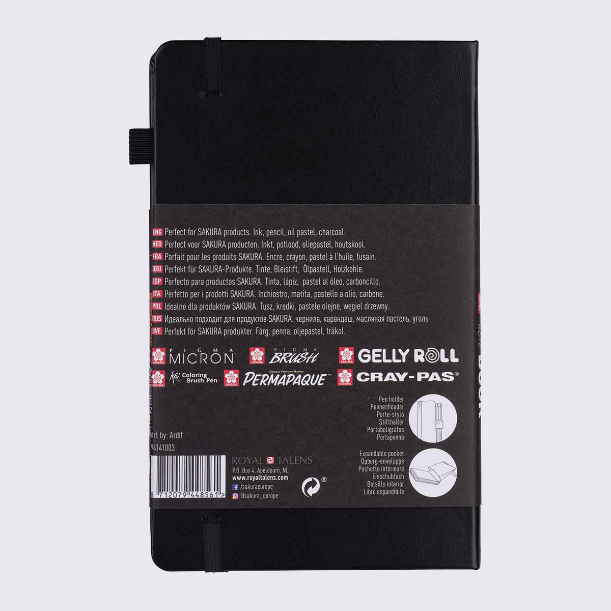 Sakura Sketch / Note book / Black Paper / H21xB13cm / 140g / 80Blatt