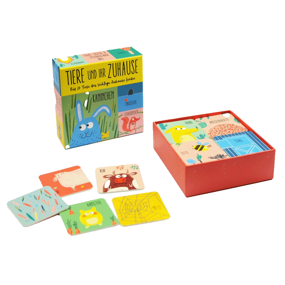 Memo-Spiel / Tiere und Ihr Zuhause / Ab 4 Jahren