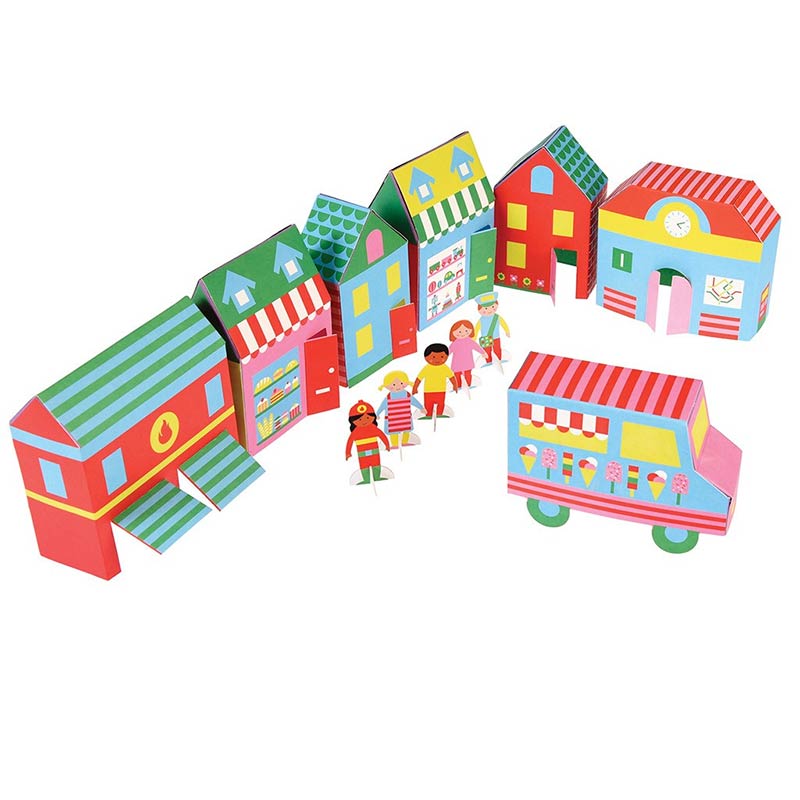 Rex London / Make Your Own Cardboard Town / Bastelset aus Pappe / zum Basteln und Spielen
