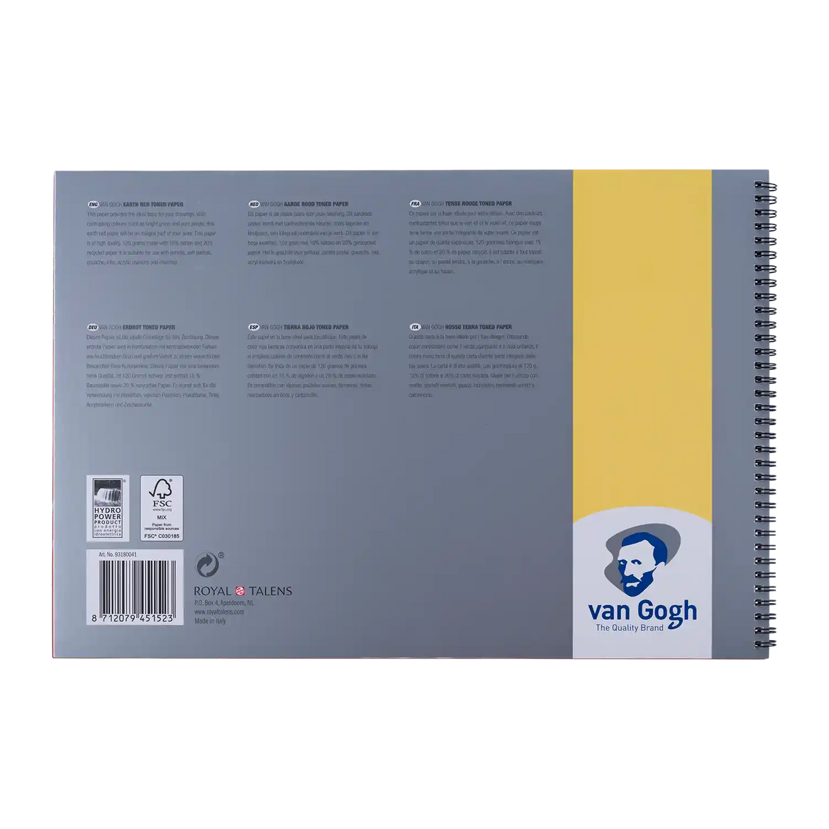 Van-Gogh-Toned-red-drawing-120grm-30-Blatt-FSC-MIX_Block-Spiralgebunden-cover-Back