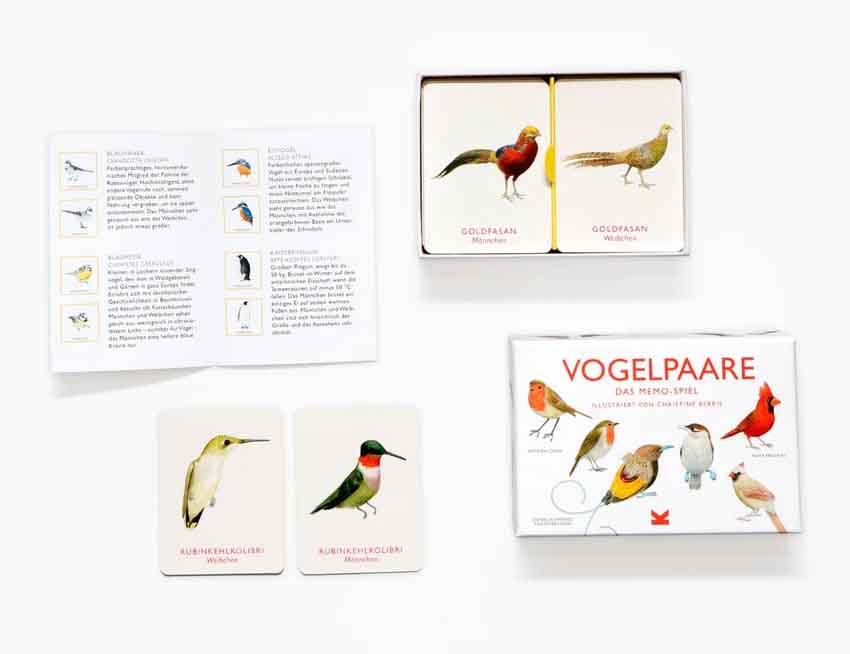 Laurence_King-memorie-vogelpaare-box-Verpackung-Produktansicht-offen-mit-inhalt-und-Anleitung