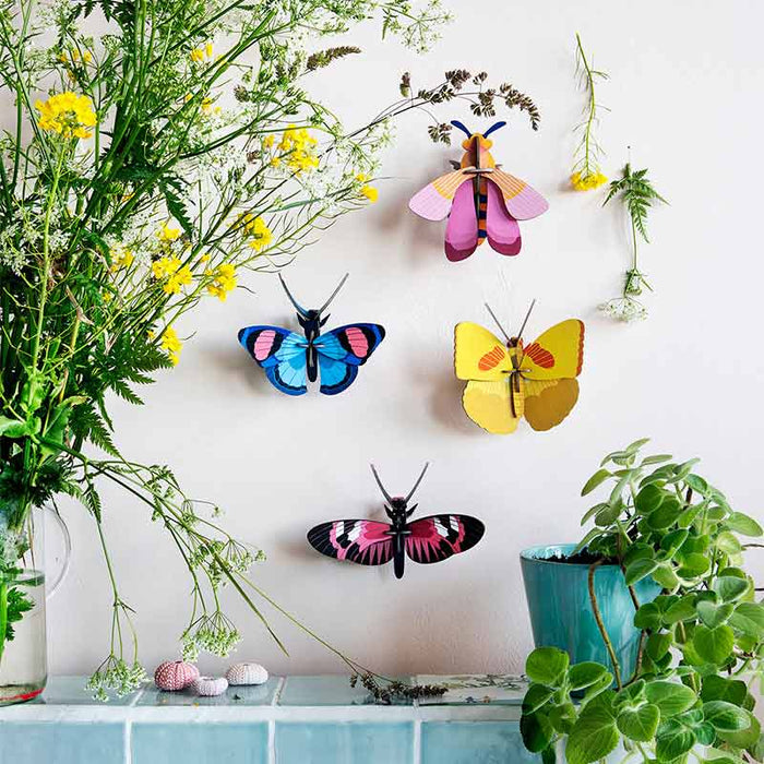 Yellow Butterfly / Gelber Schmetterling / 3D Objekt / Wanddekoration / zum Basteln und Dekorieren