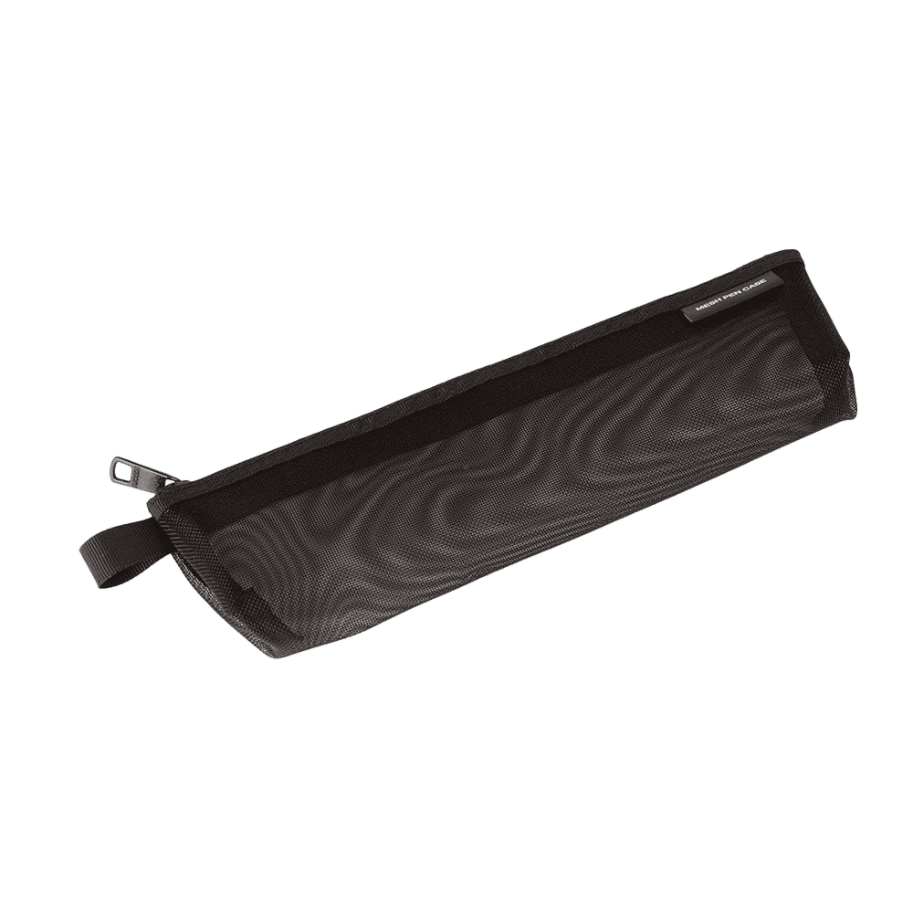 Schwarze-Stiftetasche-aus-nylon-Gewebe-Mesh-Produktansicht-seitlich