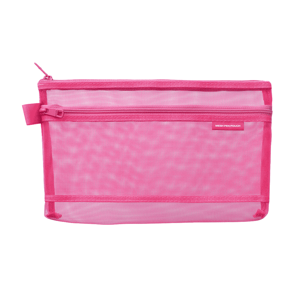 Midori | Stiftetasche | Mesh Pen Pouch | Pink | large