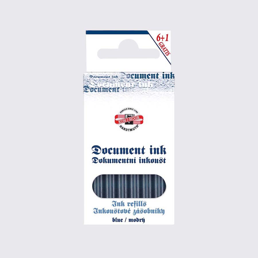 Koh-I-Noor/ Tintenpatronen / Dokument Ink Patronen / Blau